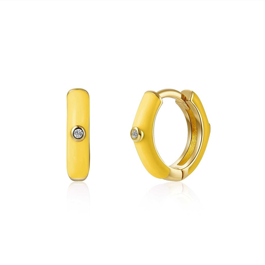 Joyas Plata Joyeria Luis Luna | Aros Muffin Amarillo Plata Dorada