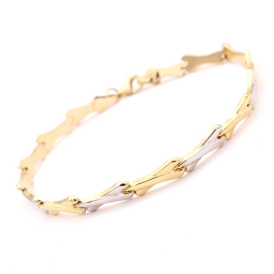 Joyas Oro 18K Joyeria Luis Luna | Pulsera Rigid Oro Bicolor 18K