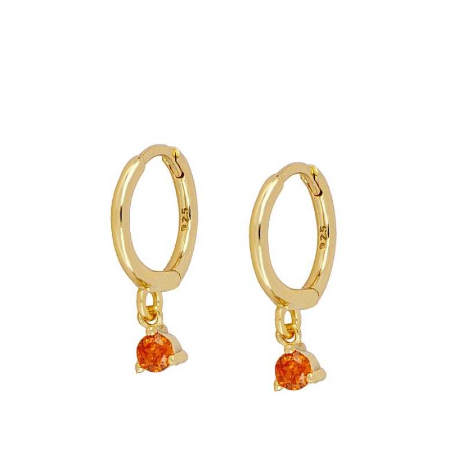 Joyas Plata Joyeria Luis Luna | Aros Dunia Naranja Plata Dorada