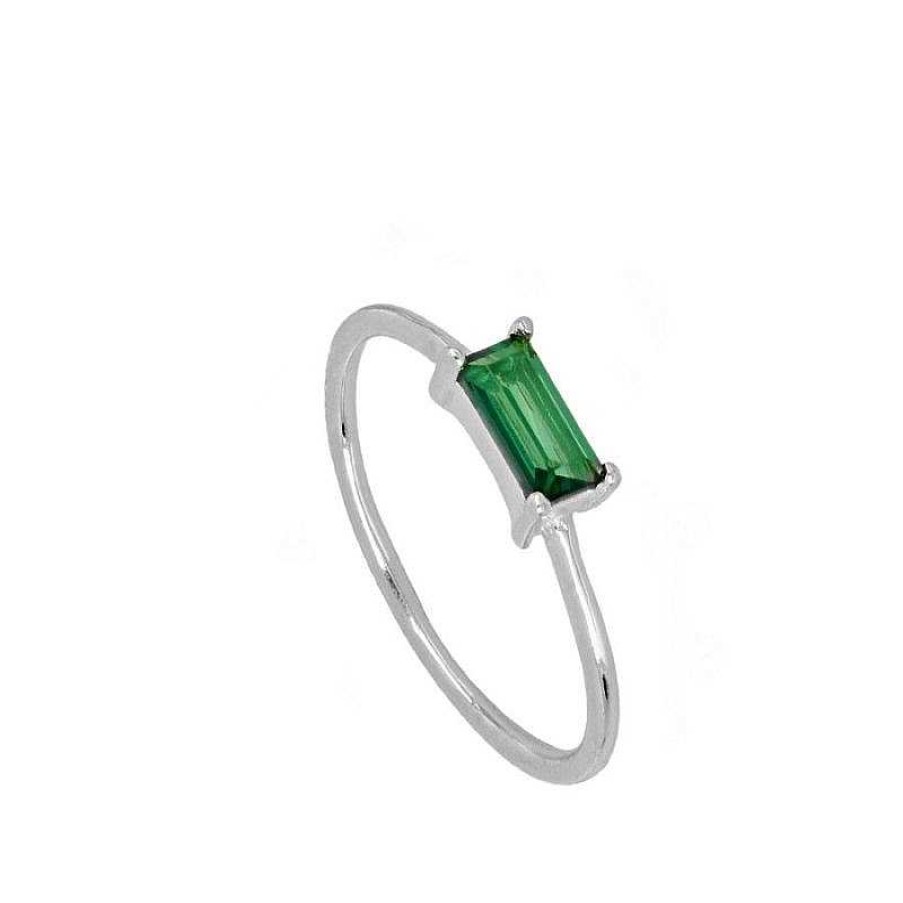 Joyas Plata Joyeria Luis Luna | Anillo Budapest Verde Plata