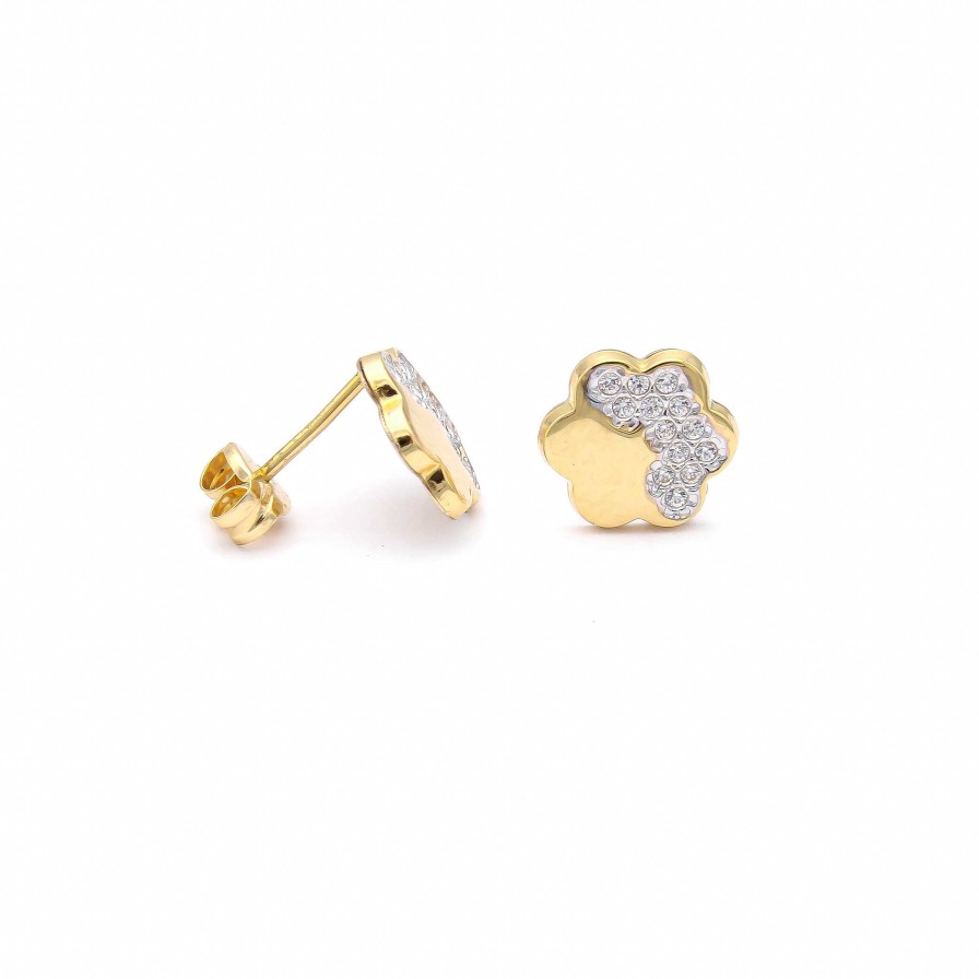 Joyas Oro 18K Joyeria Luis Luna | Pendientes Lily Oro Bicolor 18K