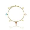 Joyas Plata Joyeria Luis Luna | Pulsera Estrellada Plata Dorada