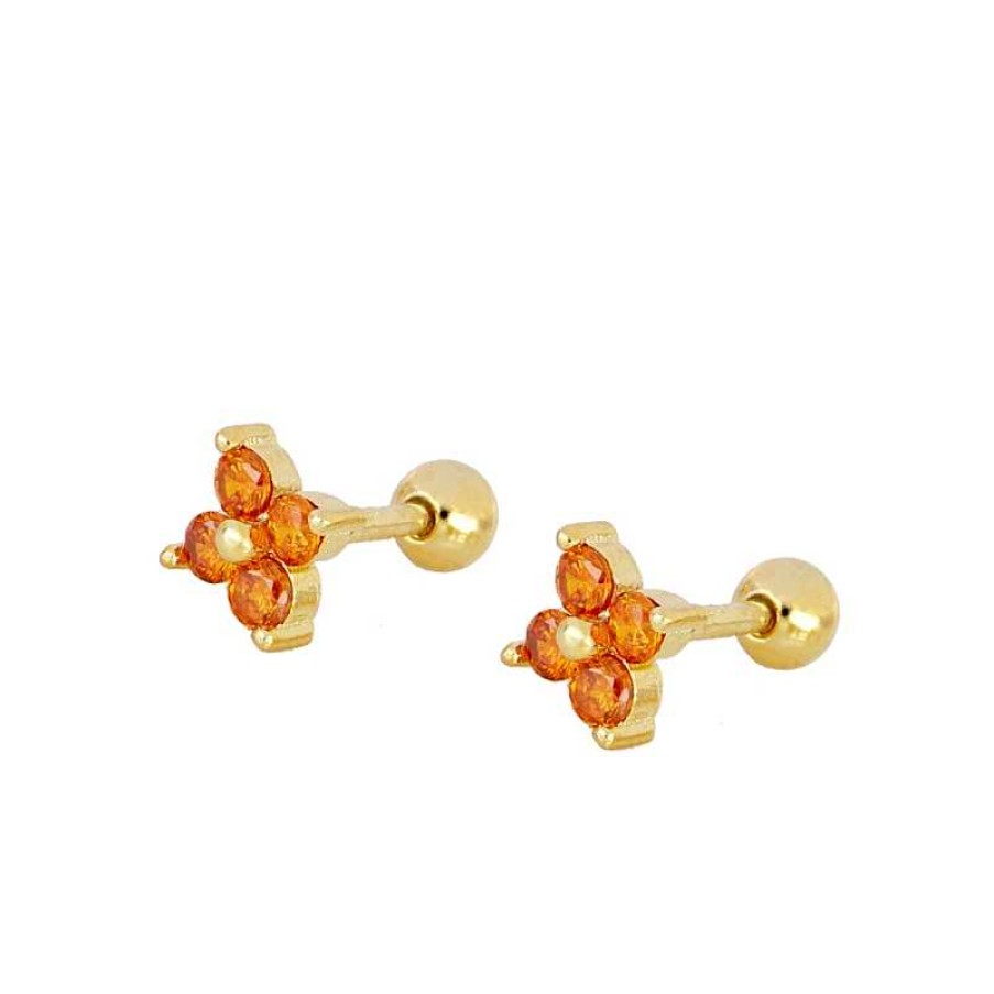 Joyas Plata Joyeria Luis Luna | Piercing Glam Naranja Plata Dorada