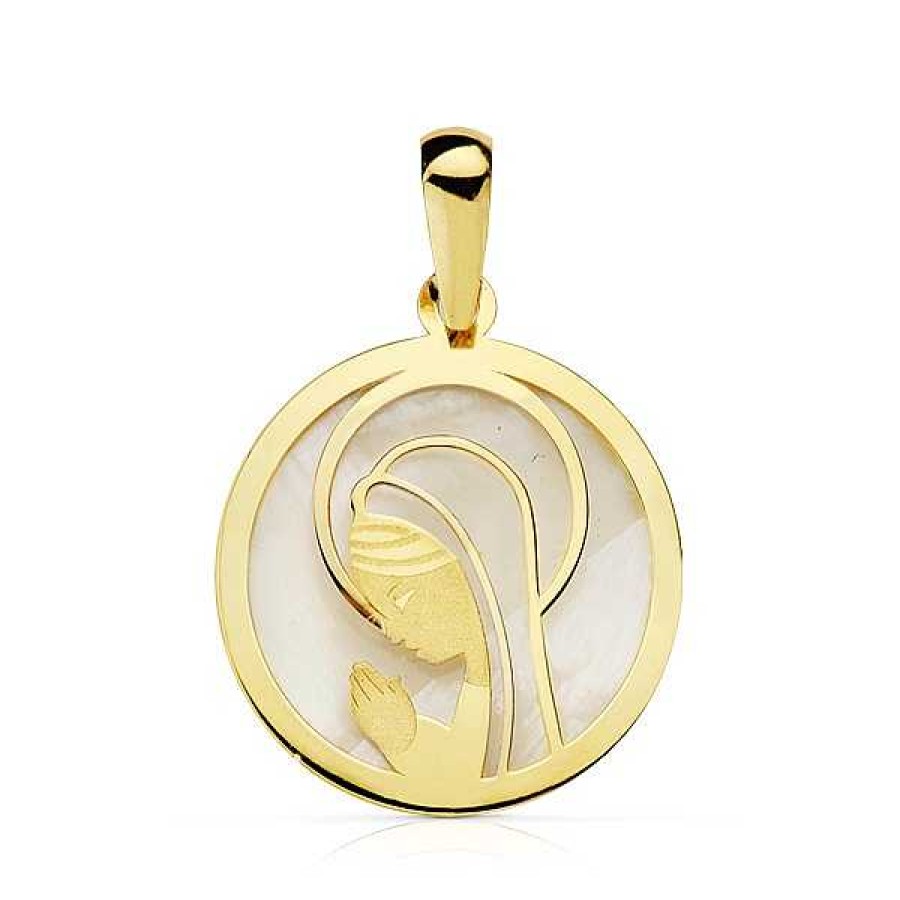 Joyas Oro 18K Joyeria Luis Luna | Medalla Virgen N Car Oro 18K