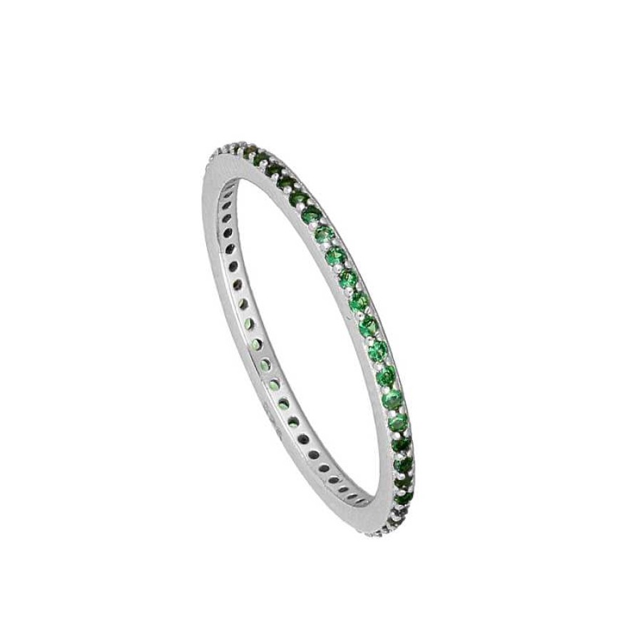 Joyas Plata Joyeria Luis Luna | Anillo Nera Verde Plata