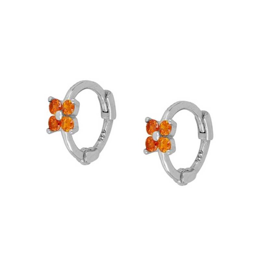 Joyas Plata Joyeria Luis Luna | Aros Link Naranja Plata