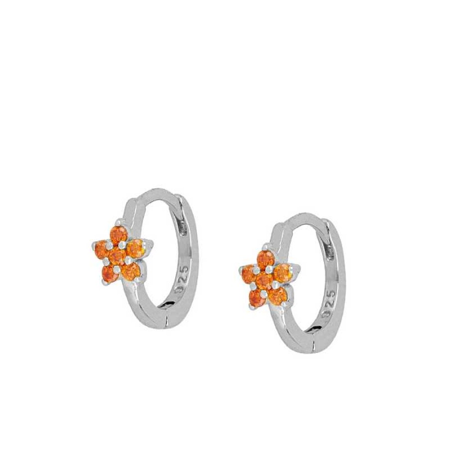 Joyas Plata Joyeria Luis Luna | Aros Cleo Naranja Plata