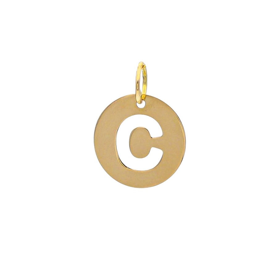 Joyas Oro 18K Joyeria Luis Luna | Colgante Medal Letter Oro 18K