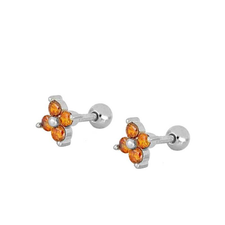 Joyas Plata Joyeria Luis Luna | Piercing Glam Naranja Plata