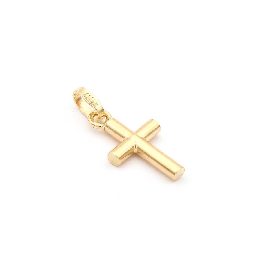 Joyas Oro 18K Joyeria Luis Luna | Colgante Mini Cross Oro 18K