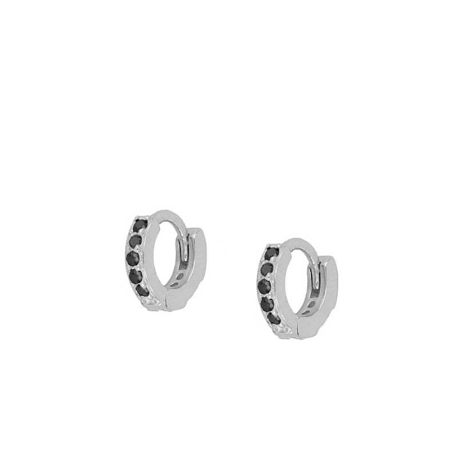 Joyas Plata Joyeria Luis Luna | Piercing Mini Vikia Black 8Mm Plata