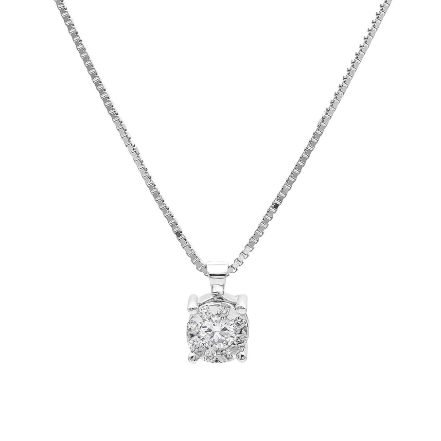 Diamantes Joyeria Luis Luna | Collar Elsa Diamantes 0,15Ct G-Vs Oro Blanco 18K