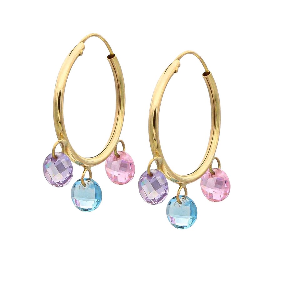 Joyas Oro 18K Joyeria Luis Luna | Aros Rain Oro 18K