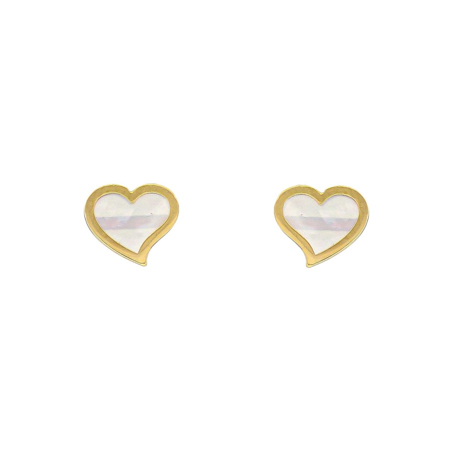 Joyas Oro 18K Joyeria Luis Luna | Pendientes Coraz N N Car Oro 18K