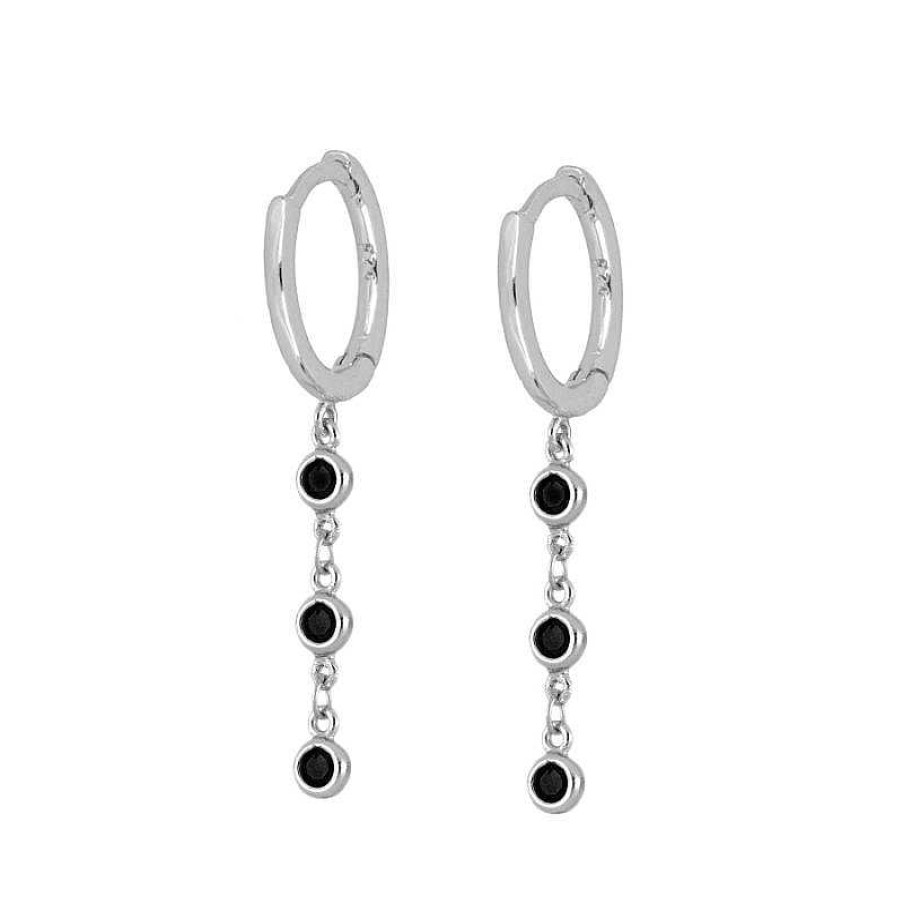 Joyas Plata Joyeria Luis Luna | Aros Caeli Black Plata