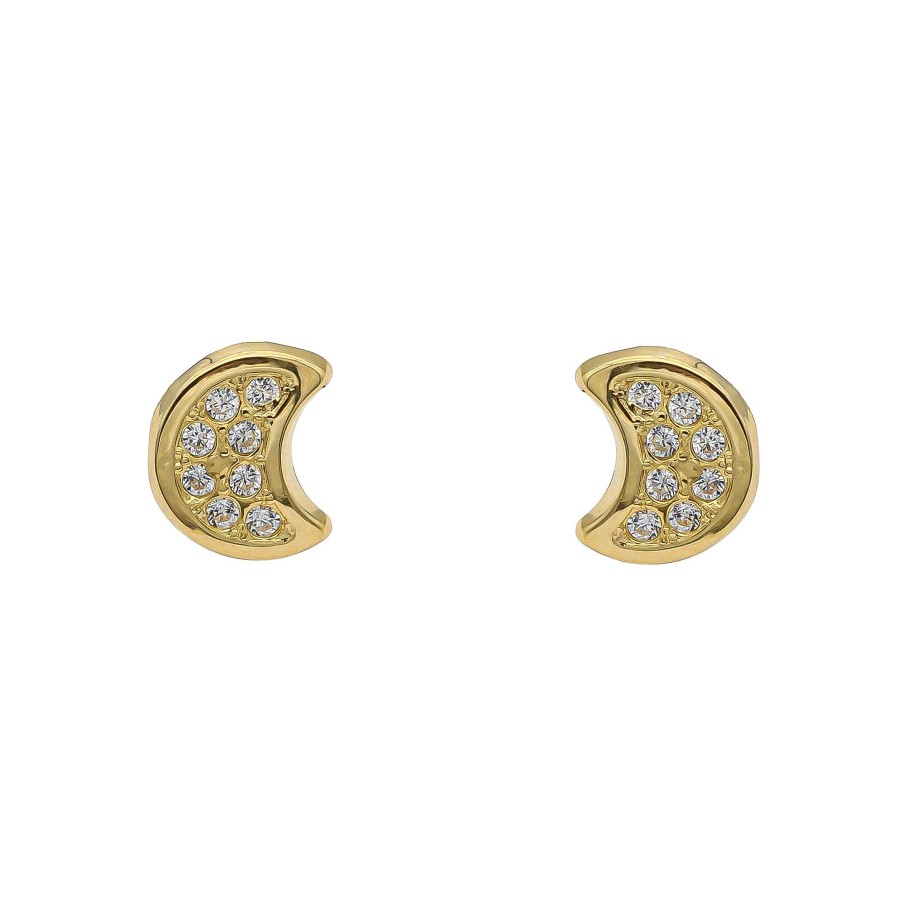 Joyas Oro 18K Joyeria Luis Luna | Pendientes Moon Oro 18K