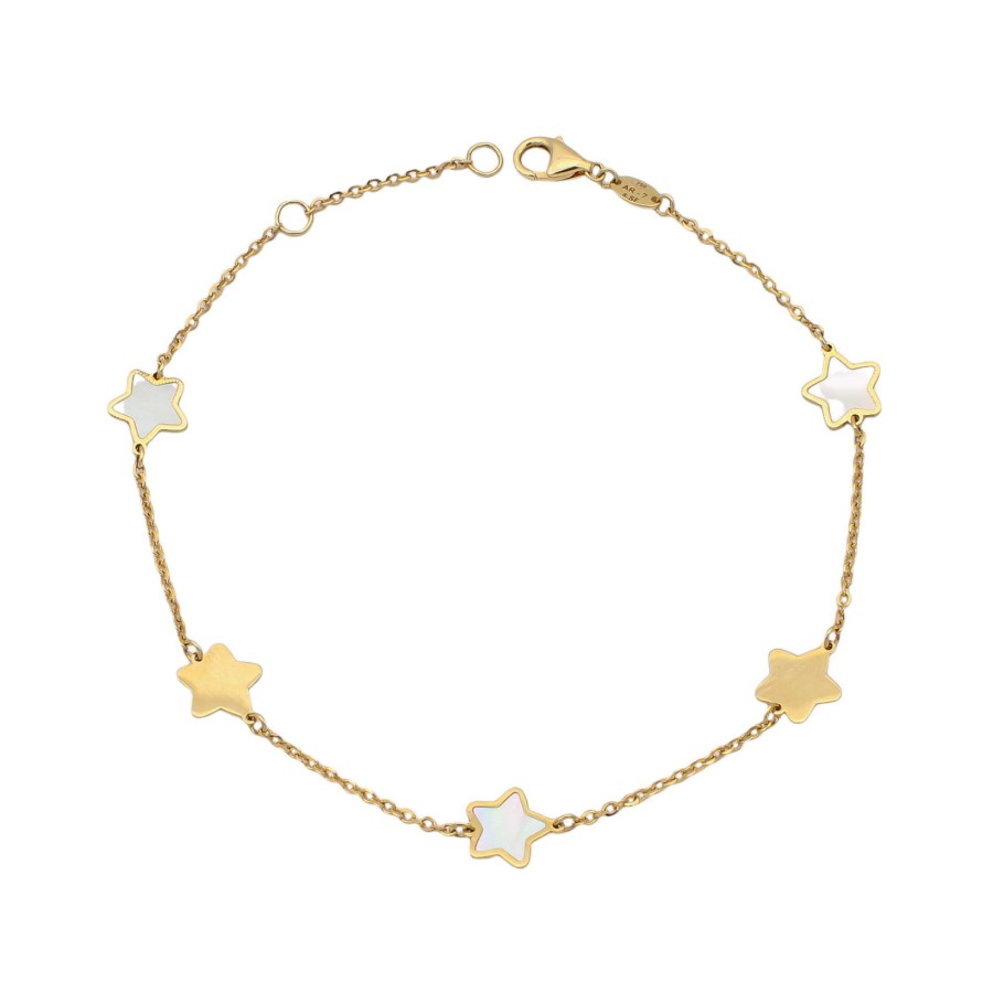 Joyas Oro 18K Joyeria Luis Luna | Pulsera Estrellas N Car Oro 18K