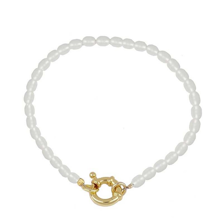 Joyas Plata Joyeria Luis Luna | Pulsera Anisa Perla Plata Dorada