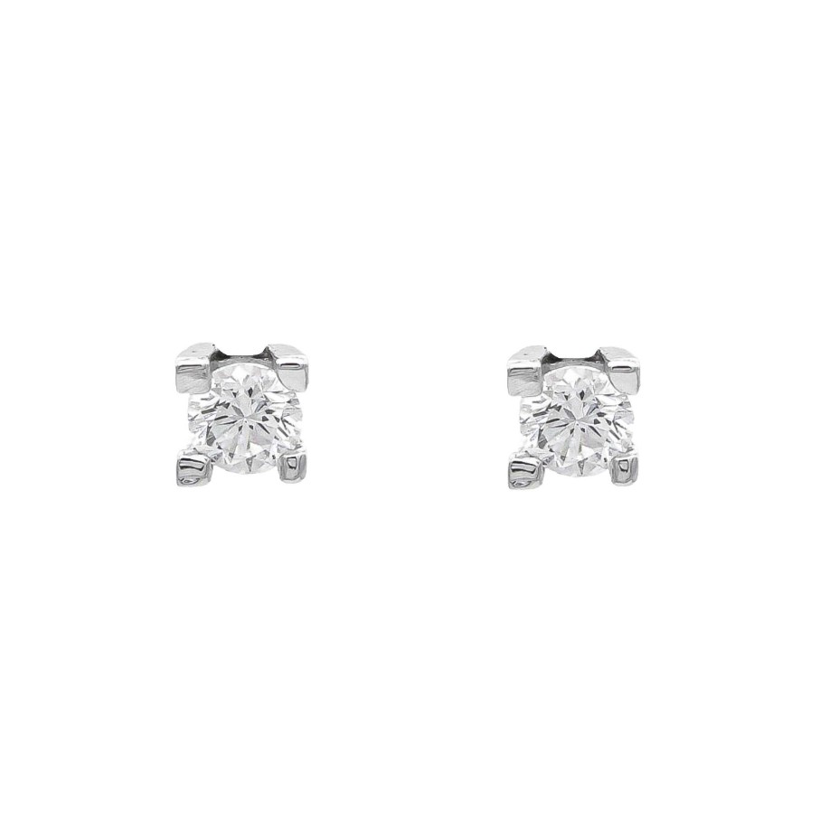 Diamantes Joyeria Luis Luna | Pendientes Donna Diamante Oro Blanco 18K