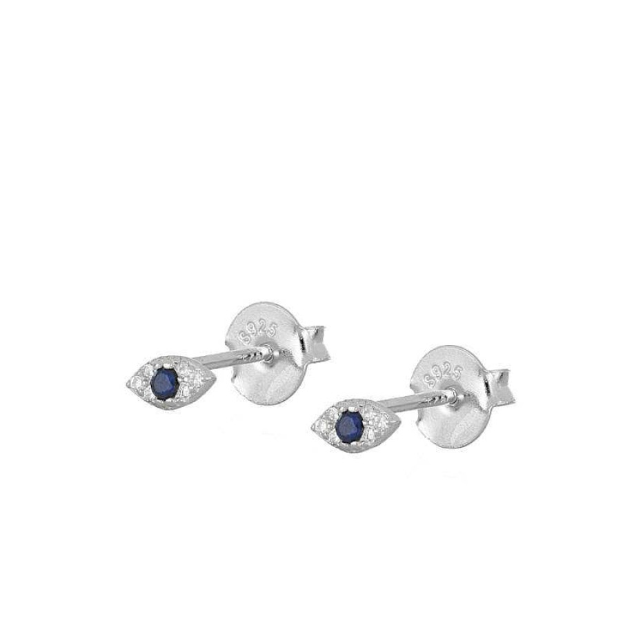 Joyas Plata Joyeria Luis Luna | Pendiente Mini Blue Eye Plata