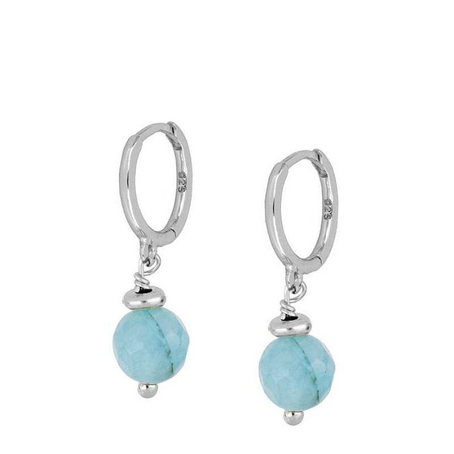 Joyas Plata Joyeria Luis Luna | Aros Jade Azul Plata