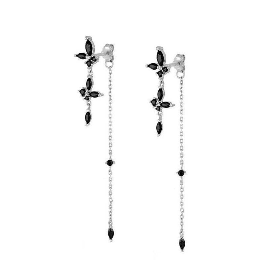 Joyas Plata Joyeria Luis Luna | Pendientes Colette Black Plata