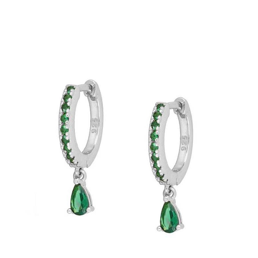 Joyas Plata Joyeria Luis Luna | Aros Berl N Verde Plata