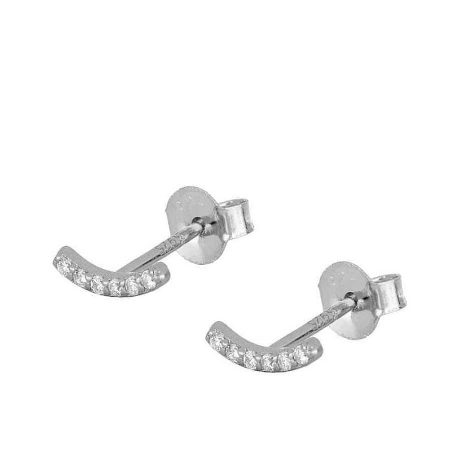 Joyas Plata Joyeria Luis Luna | Pendientes Mini Curve Plata