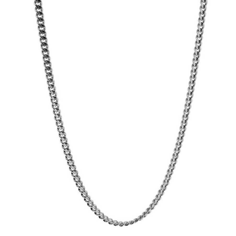 Joyas Plata Joyeria Luis Luna | Cadena Barbada 42Cm Plata