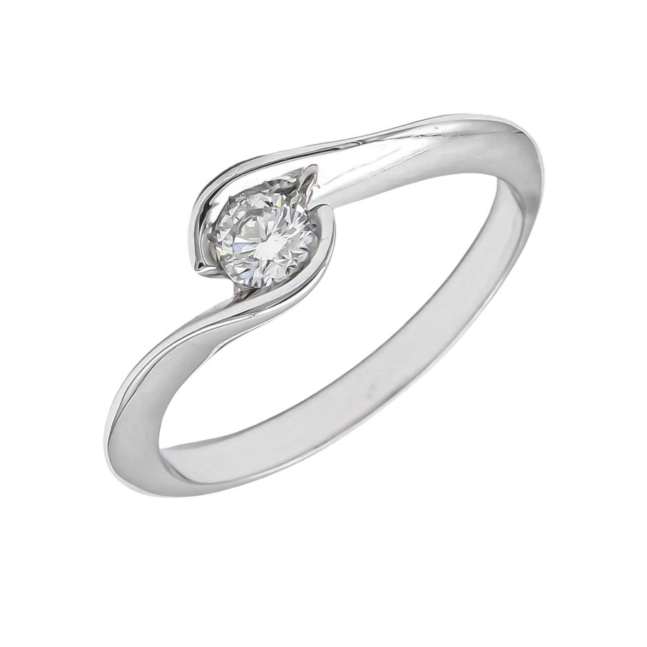 Boda Joyeria Luis Luna | Anillo Eye Diamante G-Vs Oro Blanco 18K