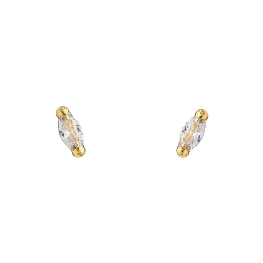 Joyas Oro 18K Joyeria Luis Luna | Pendientes Oval 5Mm Oro 18K