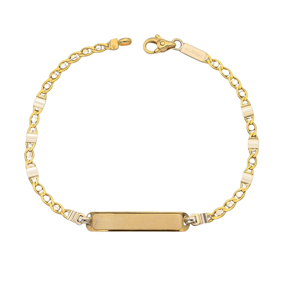 Joyas Oro 18K Joyeria Luis Luna | Pulsera Esclava Oro Bicolor 18K