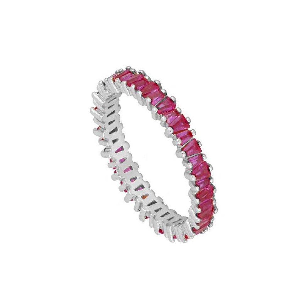 Joyas Plata Joyeria Luis Luna | Anillo Dulce Fucsia Plata