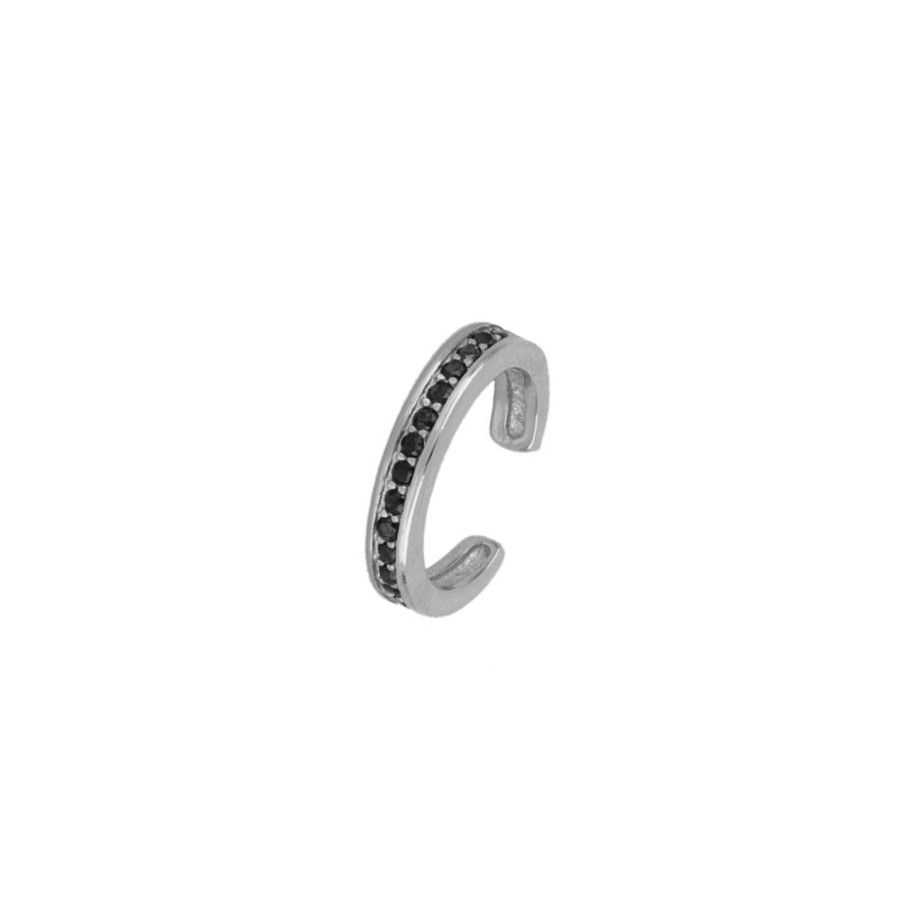 Joyas Plata Joyeria Luis Luna | Ear Cuff Idoia Black Plata