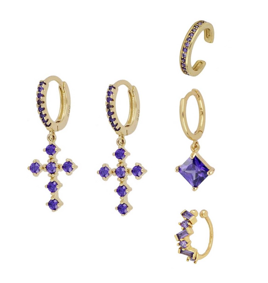 Packs Joyeria Luis Luna | Pack Violet Plata Dorada