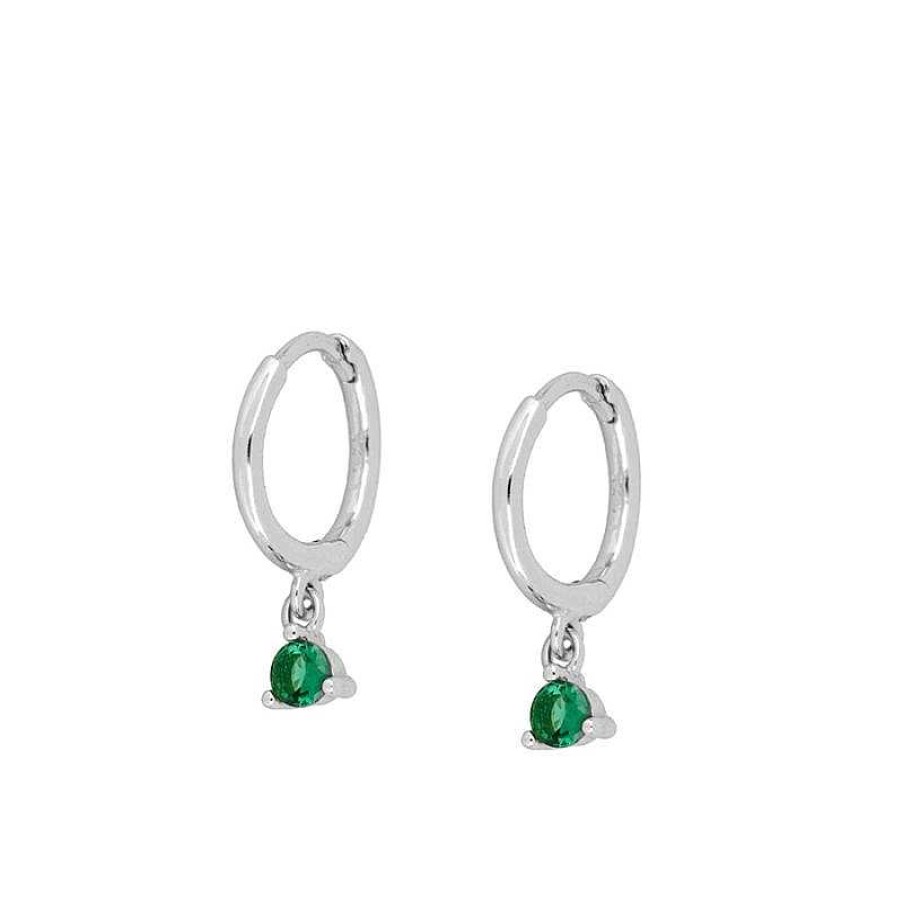 Joyas Plata Joyeria Luis Luna | Aros Dunia Verde Plata