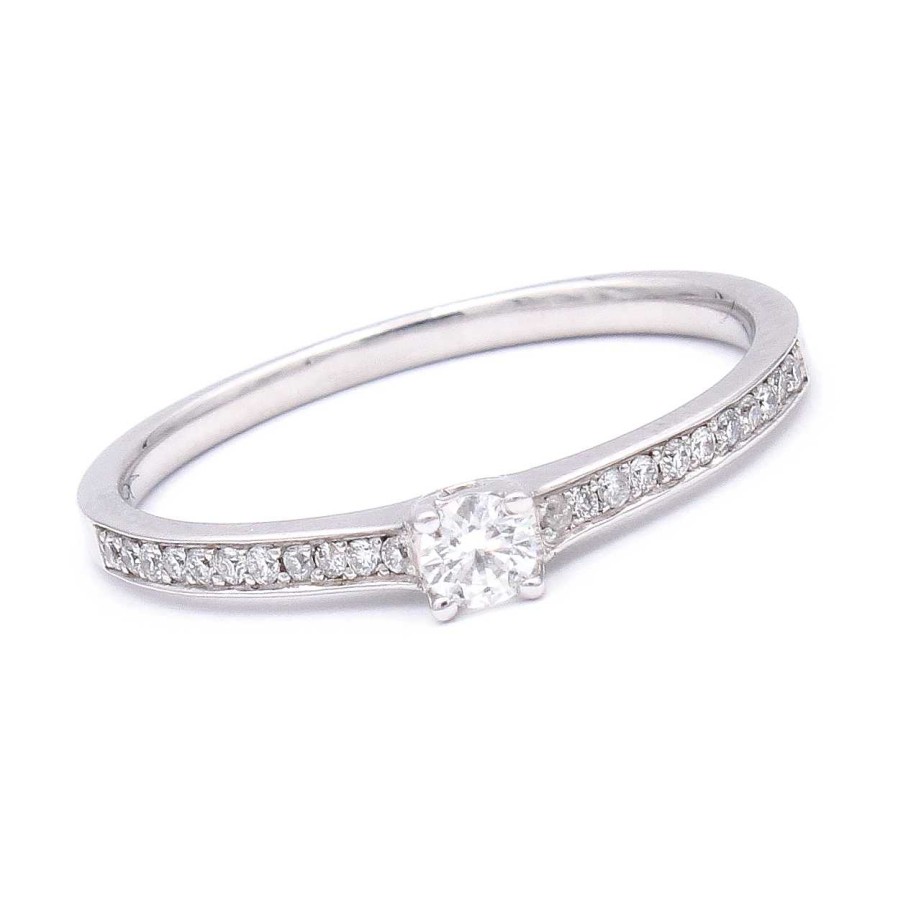 Boda Joyeria Luis Luna | Anillo Victoria Diamantes G-Vs Oro Blanco 18K