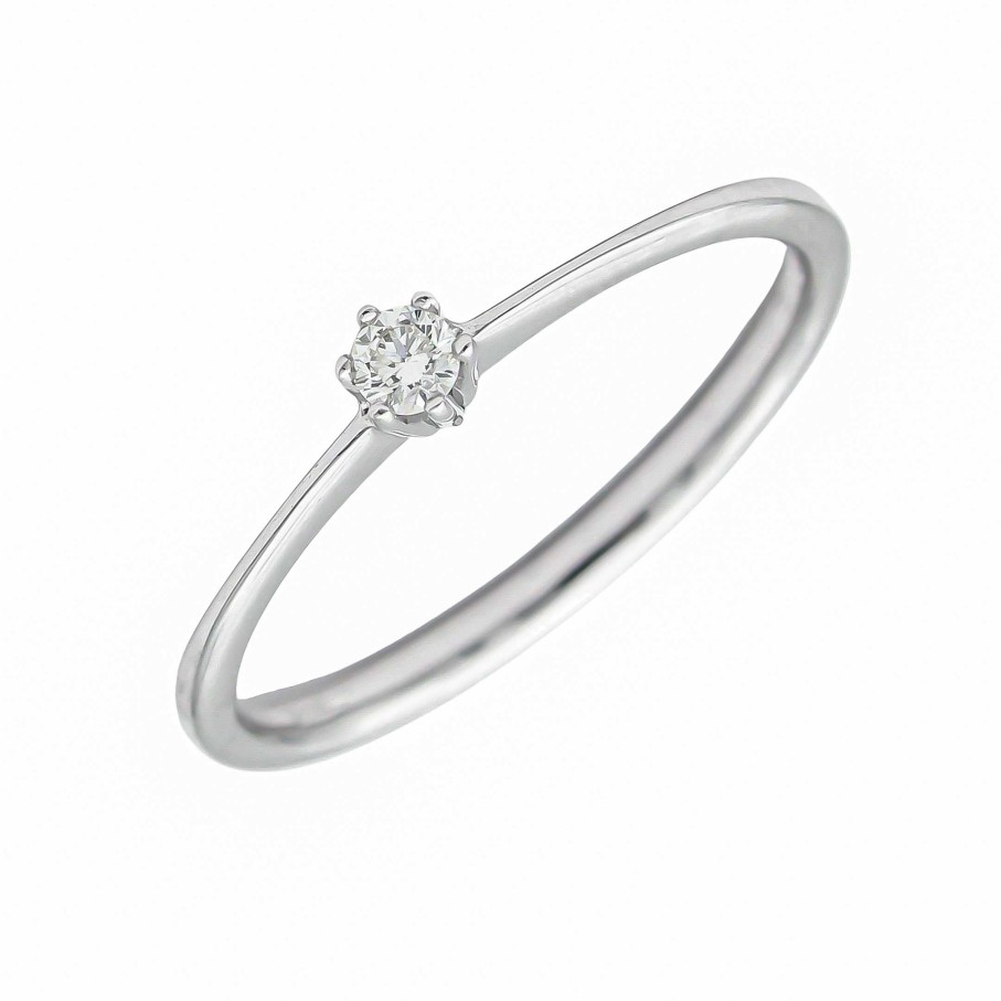 Boda Joyeria Luis Luna | Solitario Corina Diamante 0,05Ct Oro Blanco 18K