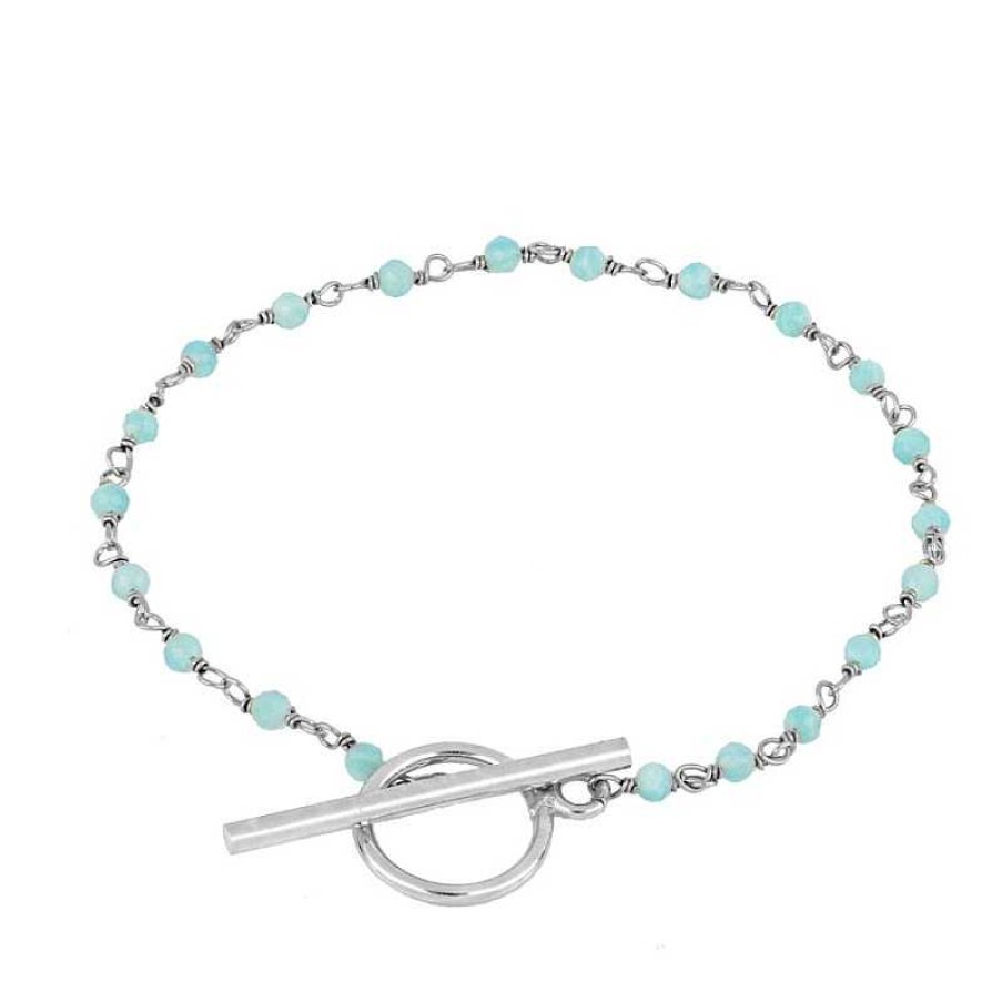 Joyas Plata Joyeria Luis Luna | Pulsera Milos Amazonita Plata