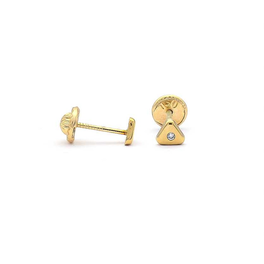 Diamantes Joyeria Luis Luna | Pendientes Triangle Diamantes Oro 18K