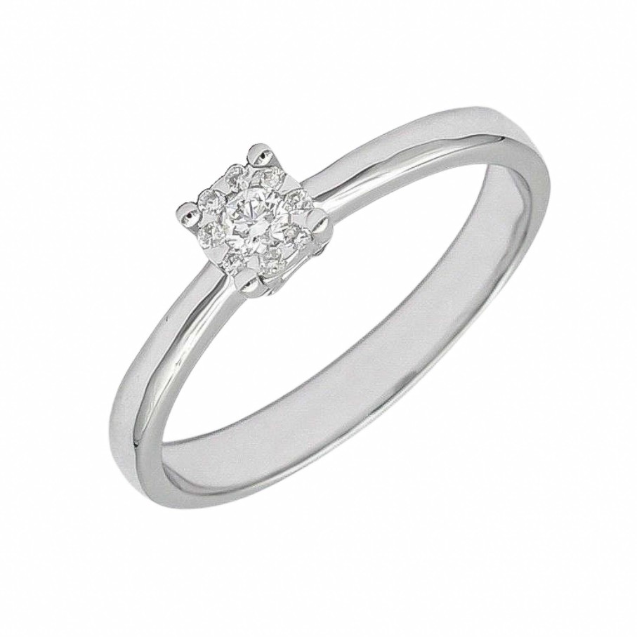 Boda Joyeria Luis Luna | Anillo Elsa Diamantes G-Vs Oro Blanco 18K