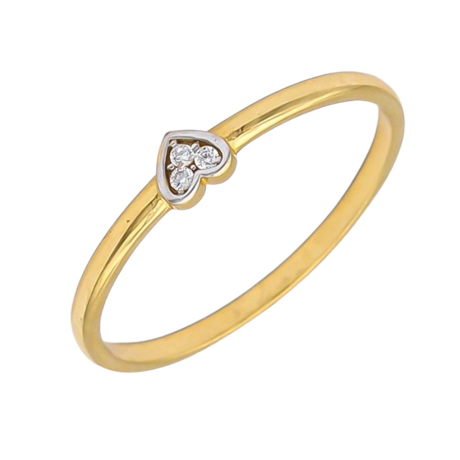 Joyas Oro 18K Joyeria Luis Luna | Anillo Coraz N Oro Bicolor 18K