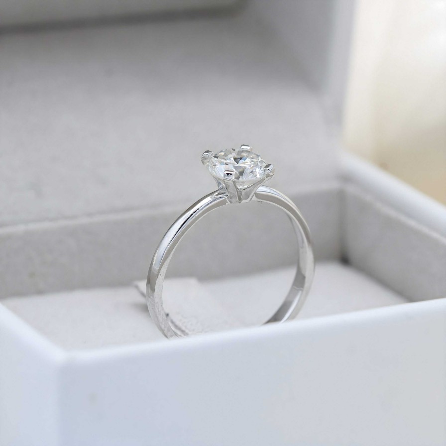 Boda Joyeria Luis Luna | Solitario Brisa Diamante 1,24Ct Oro Blanco 18K