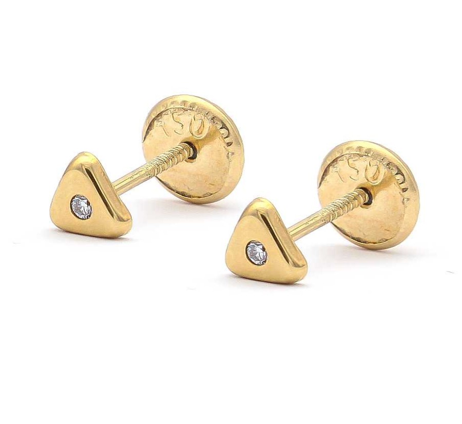 Diamantes Joyeria Luis Luna | Pendientes Triangle Diamantes Oro 18K