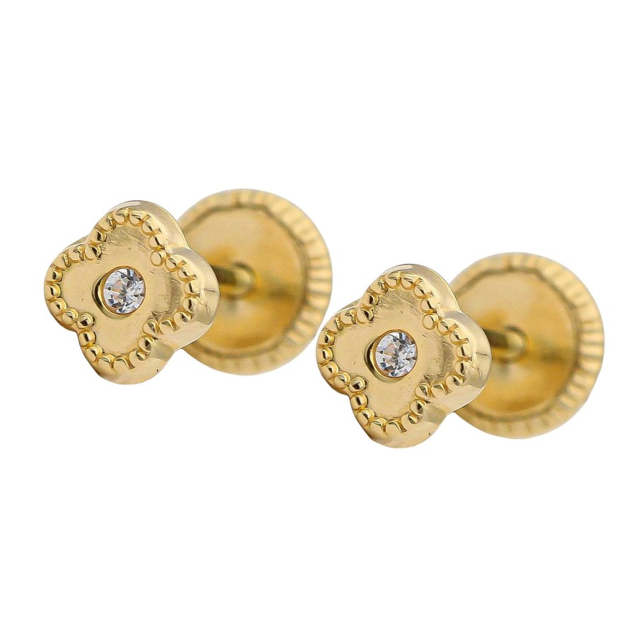 Joyas Oro 18K Joyeria Luis Luna | Pendientes Tr Bol Oro 18K