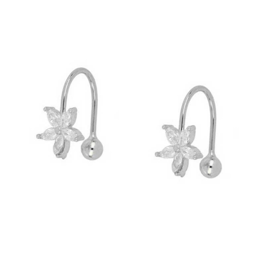 Joyas Plata Joyeria Luis Luna | Ear Cuff Flor Plata