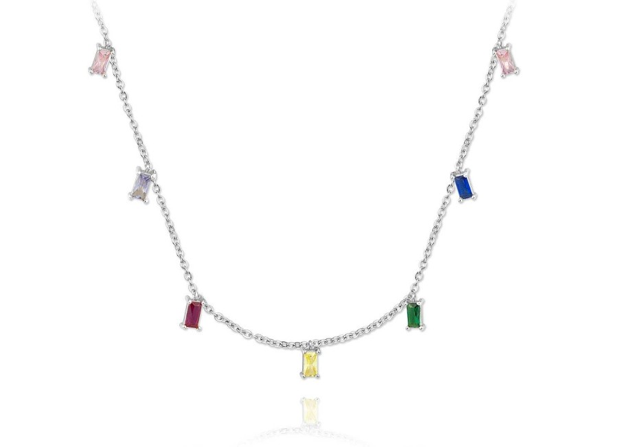 Joyas Plata Joyeria Luis Luna | Gargantilla Eira Multicolor Plata