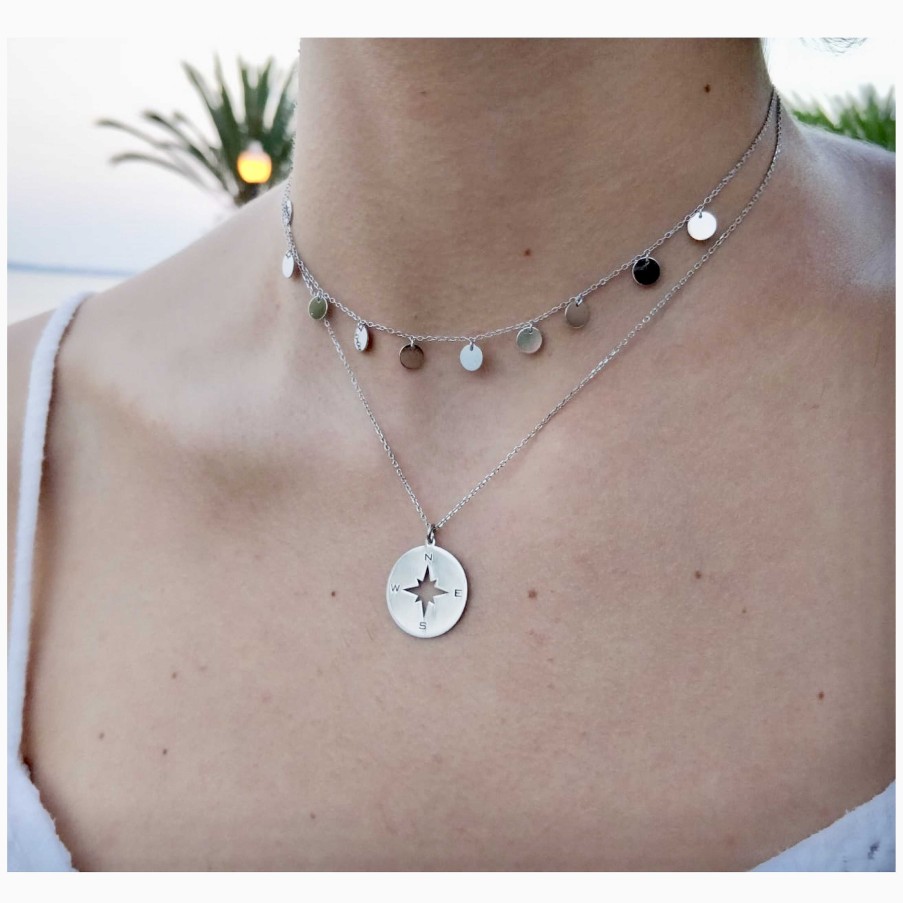 Joyas Plata Joyeria Luis Luna | Choker Medallitas Plata