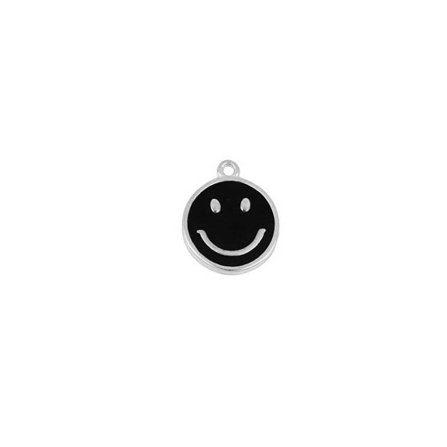 Joyas Plata Joyeria Luis Luna | Charm Smiley Black Plata