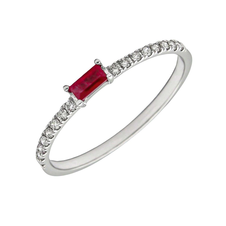 Boda Joyeria Luis Luna | Anillo Aura Rub Diamantes Oro Blanco 18K